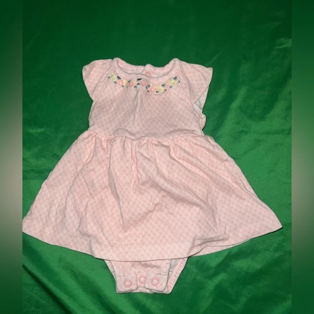 Carter's Pink Baby Dress with Embroidery 3 Months